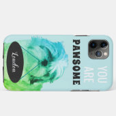 Groene Shih Tzu iPhone 11 Pro Max Hoesje (Achterkant (horizontaal))