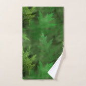 Groene Shimmer Bladbladeren Herfst Bad Handdoek (Handdoek)