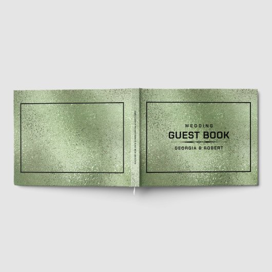 Groene Shimmering Iridescent textuur Gastenboek (Volledig)