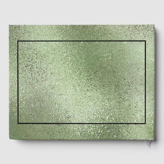 Groene Shimmering Iridescent textuur Gastenboek (Achterkant)