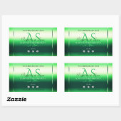 Groene Shimmery Product Labels Rhinestones Monogra (Vel)