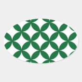 Groene Shippo ovale Stickers (Voorkant)