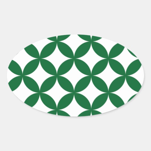 Groene Shippo ovale Stickers (Voorkant)