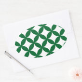 Groene Shippo ovale Stickers (Envelop)