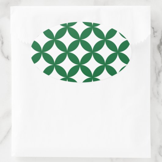 Groene Shippo ovale Stickers (Tas)