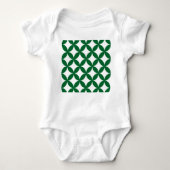 Groene Shippo Patroon Baby Romper – Japanse Tradit (Voorkant)