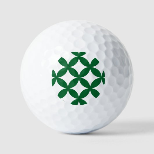 Groene Shippo patroon golfbal Golfballen (Voorkant)