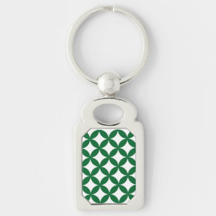 Groene Shippo Rechthoek Metalen Sleutelhanger