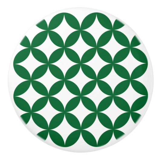 Groene Shippo ronde keramische knop (Voorkant)