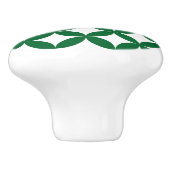 Groene Shippo ronde keramische knop (Zijkant)