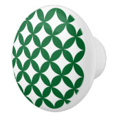 Groene Shippo ronde keramische knop (Rechts)