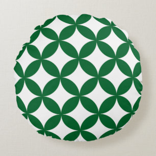 Groene Shippo ronde kussen – Japanse traditionele 