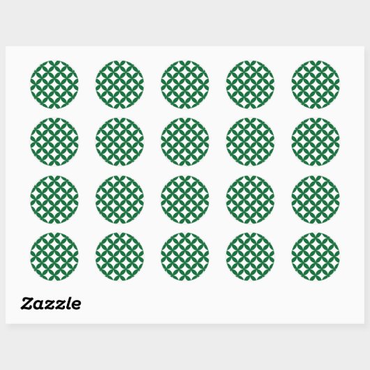 Groene Shippo Ronde Stickers (Vel)