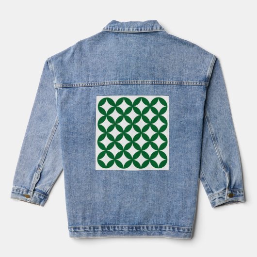 Groene Shippo Vrouwen Denim Jas Jacket (Achterkant)