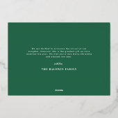 Groene Sier Baby Aankondiging Kerstkaart (Achterkant)