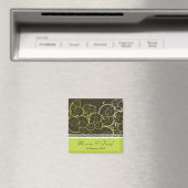 Groene sierspiraal veerwijnstokken sparen de datum magneet (Insitu (Vaatwasser))