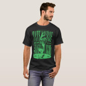 Groene Silhouet Zanger Pop T-shirt (Voorkant volledig)