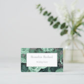 GROENE SILVER GLITTER-VISITEKAARTJE VISITEKAARTJE (Staand voorkant)
