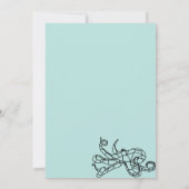 Groene Simpele Lijn Dier Octopus Kaart (Achterkant)