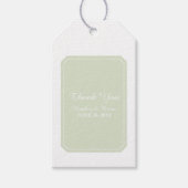 Groene simpply Elegant Wedding Cadeaulabel (Voorkant)