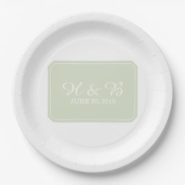 Groene simpply Elegant Wedding Papieren Bordje