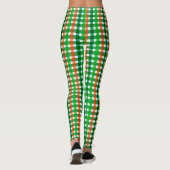 Groene Sinaasappel Iers Plaid Pattern St Patricks Leggings (Achterkant)