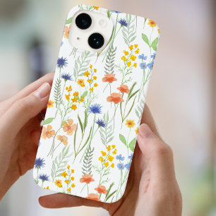 Groene Sinaasappel Waterverf Wilde Bloem Case-Mate iPhone 14 Hoesje