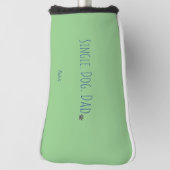 Groene Single Dog Dad Golf Head Hoesje Golfheadcover (Draai 90)