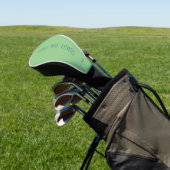 Groene Single Dog Dad Golf Head Hoesje Golfheadcover (Insitu)