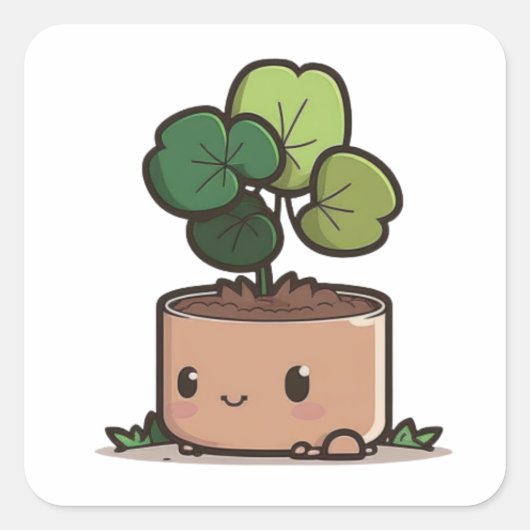 groene Sint Patrick's Day Vierkante Sticker (Voorkant)