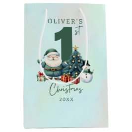 Groene Sinterklaas 1e Kerstmis Medium Cadeauzakje