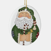 Groene Sinterklaas Classic Kerst Feestdagen Keramisch Ornament (Rechts)