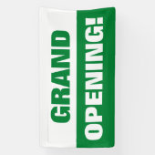 Groene sjabloon grand opening business banner (Verticaal)