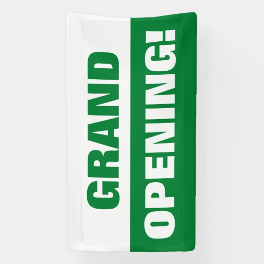 Groene sjabloon grand opening business banner (Verticaal)
