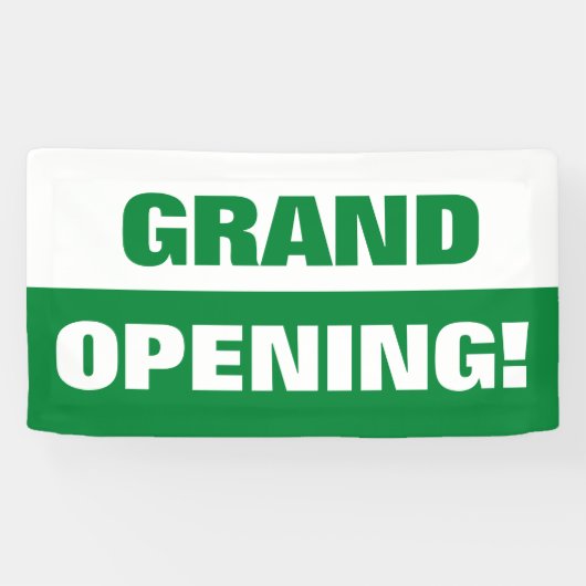 Groene sjabloon grand opening business banner (Horizontaal)
