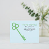 Groene Skelet Key Bewegende Aankondigingen Aankondigingskaart (Staand voorkant)