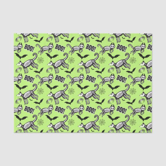 Groene skeletdieren tissuepapier (Voorkant)