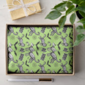 Groene skeletdieren tissuepapier (Geschenk)