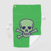 Groene Skull groene golfhanddoek (Insitu)