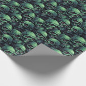 Groene Skulls Cadeaupapier (Hoek)