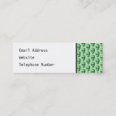 Groene Skulls Pattern. Mini Visitekaartje (Achterkant)