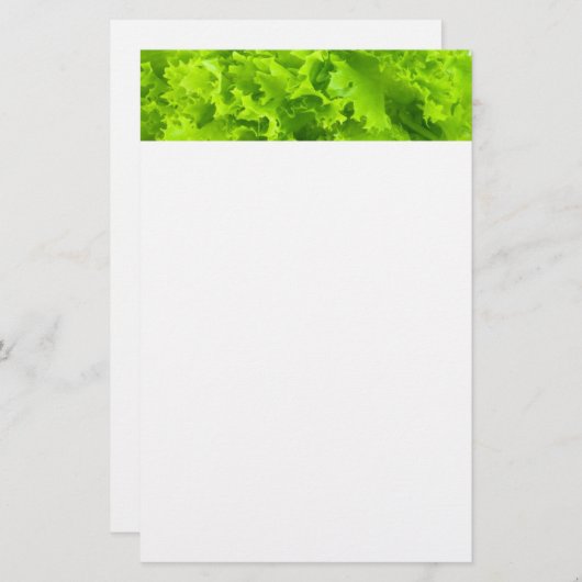 Groene sla briefpapier (Voorkant / Achterkant)