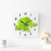 Groene sla vierkante klok (Huis)