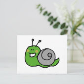 Groene slak briefkaart (Staand voorkant)