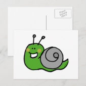 Groene slak briefkaart (Voorkant / Achterkant)