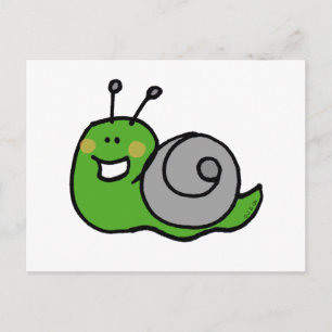 Groene slak briefkaart