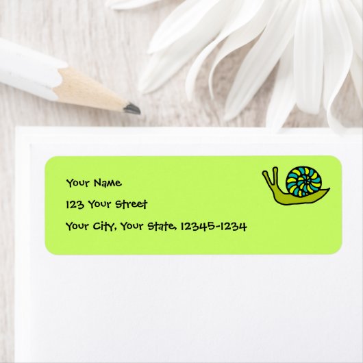 Groene slak retour adres label (Insitu)