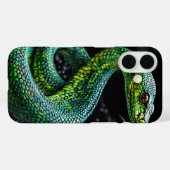 Groene slang Case-Mate iPhone case (Achterkant (horizontaal))