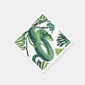 groene slang | Het jaar van de Snake Waterverf Servet (Hoek)