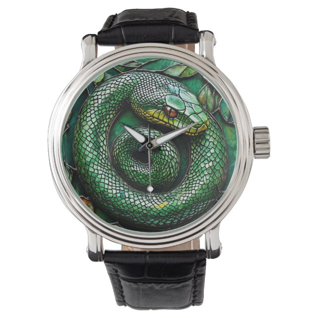 Groene slang horloge (Voorkant)
